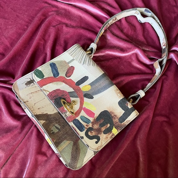 *SOLD* VIVIENNE WESTWOOD • RARE AUTHENTIC GENUINE LEATHER FLORA & FAUNA HANDBAG - Picture 5 of 16